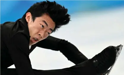  ?? ?? Nathan Chen competes in the men's single skating short program at the Winter Olympics. Photograph: Wang Zhao/AFP/Getty Images