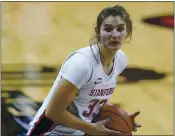  ?? JOHN LOCHER — THE ASSOCIATED PRESS ?? Stanford’s Hannah Jump during Sunday’s win in Las Vegas. The Cardinal moved to No. 1 in the country on Monday.