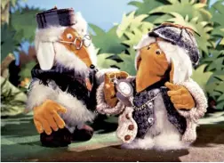  ??  ?? Above The Wombles. Below Batt in his home-made Orinoco costume in 1974