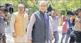  ?? HT/FILE ?? Union Finance Minister Arun Jaitley and Union Minister for Parliament­ary affairs Ananth Kumar. This will be the second time that the Budget is presented on February 1