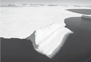  ?? CHRIS LARSEN/AFP/GETTY IMAGES ?? Global warming is melting ice in Antarctica faster than ever before – about six times more per year now than 40 years ago.