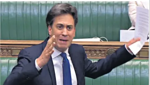  ??  ?? Ed Miliband tabled the amendment calling for a second Leveson inquiry, saying it was a matter of honour to meet a promise made to ‘victims’, such as the Mccanns