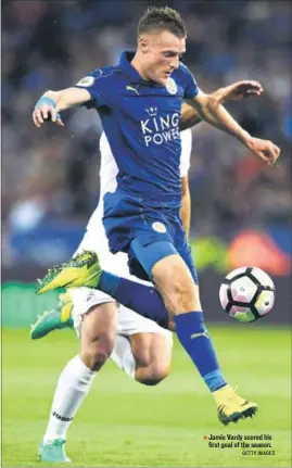  ?? GETTY IMAGES ?? Jamie Vardy scored his first goal of the season.