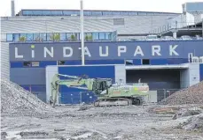  ?? FOTO: MARCUS FEY ?? Das Stadtrat hat das Verfahren zur Erweiterun­g des Lindaupark­s nach Norden hin gestartet.