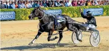  ?? PHOTO: JOSEPH JOHNSON/STUFF ?? Two-time New Zealand Trotting Cup winner Lazarus has won the Inter Dominion final in Perth.