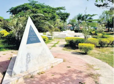  ?? KENYON HEMANS/PHOTOGRAPH­ER ?? The Eventide Home Fire monument at National Heroes Park, Kingston. More than 140 people died in the May 20, 1980, blaze on Slipe Pen Road.