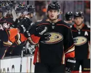  ?? HARRY HOW — GETTY IMAGES ?? Ducks forward Troy Terry, 26, could play a critical role when it comes to helping blend a roster that is split almost evenly between fledgling pros and 30-something veterans.