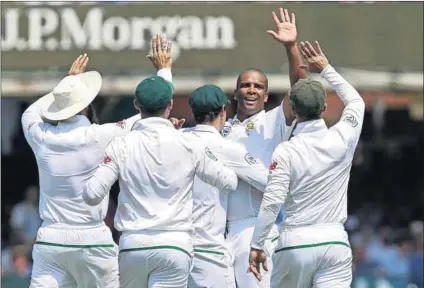  ??  ?? Merit man: Vernon Philander ripped through the England top order on the first day of the first Test at Lord’s this week, as part of the backbone of a Proteas squad capable of winning the series. Photo: Ian Kington/AFP