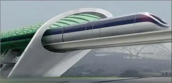  ??  ?? The high-speed transporta­tion system proposes to shoot passengers along tubes at nearly 1300km/h on a cushion of air.