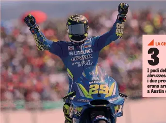  ?? MILAGRO ?? Andrea Iannone, 29 anni, è alla seconda stagione in MotoGP con la Suzuki dopo le 4 in Ducati