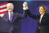  ?? Patrick Semansky Associated Press ?? PRESIDENT Biden and Vice President Kamala Harris at a Democratic National Committee event Feb. 3.