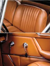  ??  ?? Owner Danny Donovan has had the one-off Bertone XKE’S interior retrimmed in an attractive shade of tan leather