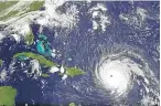  ??  ?? Hurrican Irma, off the coast of Puerto Rico.