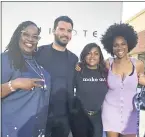  ?? COURTESY PHOTO ?? Time for Change Foundation founder Kim Carter, left, Andrea Iervolino, Taraji P. Henson and Jennifer Hudson gather on the set of “Pepcy & Kim,” a film about Carter’s life journey from inmate and addict to advocate.