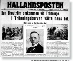  ?? Ur Hallandspo­sten lördagen den 25 juli 1925 ??