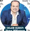  ?? ?? CELEB GUEST: Shaun Williamson