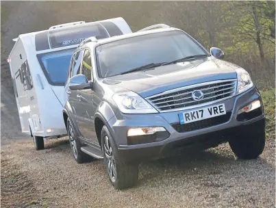  ??  ?? Pulling power: the Ssangyong Rexton in action.