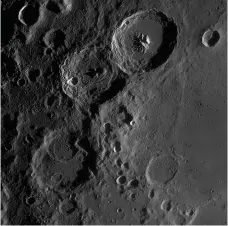  ??  ?? ▲ Complex regions, such as the area around the crater Theophilus (top, centre) make excellent imaging targets