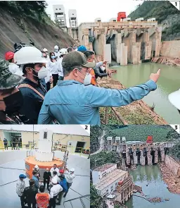  ?? FOTOS: EL HERALDO ?? (1) El mandatario Hernández supervisó la obra. (2) Patuca III dotará de energía a Olancho. (3) El embalse está terminado y opera en un 58%.