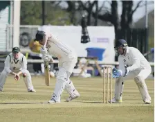  ??  ?? Seaham batsman Martin Stephenson in action against Hylton.