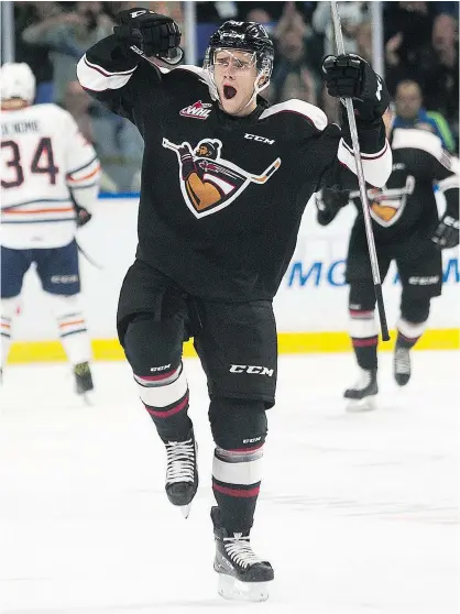  ??  ?? Milos Roman had been out of the Giants’ lineup since January before returning to the ice March 9 and will look to regain the form that made him one of the WHL’s top rookies in the first half.