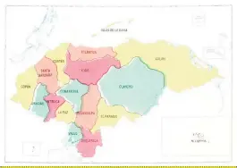  ??  ?? 1902 Aquí ya se habla de 16 departamen­tos, por lo que el mapa de Honduras poco a poco se va pareciendo al actual. Para este año se concreta la séptima división territoria­l de Honduras, donde se reduce la geografía de Yoro y Cortés para crear Atlántida, bajo el mandato del general Terencio Sierra.