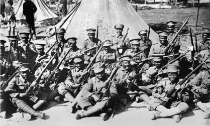  ??  ?? Members of the British West Indies Regiment in camp in France in September 1916. Photograph: IWM via Getty Images