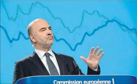  ?? THIERRY CHARLIER / AFP ?? El comsario europeo de Economía y Finanzas, Pierre Moscovici