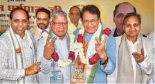  ?? PTI ?? Arun Govil, the BJP candidate from the Hapur Lok Sabha constituen­cy, during a press conference in Meerut on Tuesday.