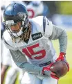  ?? Brett Coomer / Houston Chronicle ?? Texans receiver Will Fuller, who was hurt Wednesday, had 47 catches in his rookie year.