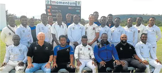  ??  ?? ALL IN THEIR HANDS: The Fort Hare University cricket team and management will be travelling up to the Momentum National Club Champs in Pretoria starting on Sunday