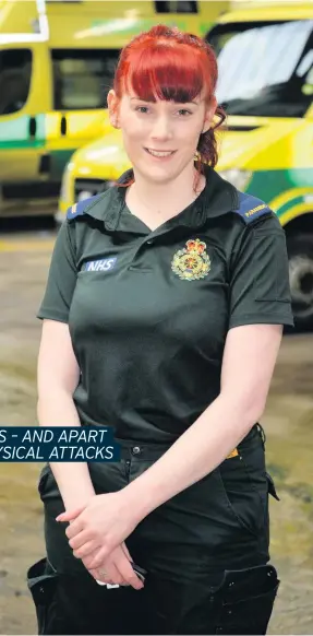  ??  ?? Paramedic Amy Price and colleagues will be there if we need them this holiday season