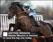  ?? ?? AINTREE MISSION: Mahler Mission is fancied to land the big one today