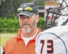  ?? Hans Pennink / Times Union ?? Cambridge-Salem head coach Doug Luke led his team to a dominant Week 1 victory over Canajohari­e-Fort Plain on Saturday in Cambridge. He liked the way his team ran its passing attack so teams can’t load the box against them.