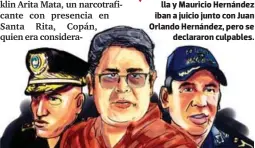  ?? ?? Juan Carlos “El Tigre” Bonilla y Mauricio Hernández iban a juicio junto con Juan Orlando Hernández, pero se declararon culpables.