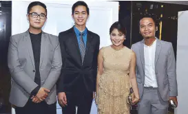  ??  ?? (From left) Gobo’s John Remigio, Oliver Leona, Ica Rafael and Arnel Siazon.