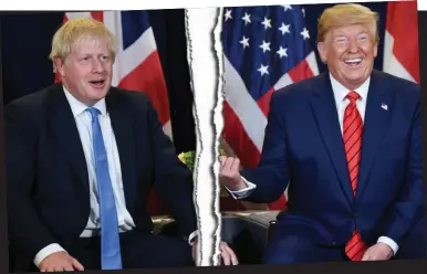  ??  ?? Goodbye to all that: Boris Johnson and Donald Trump in New York in 2019