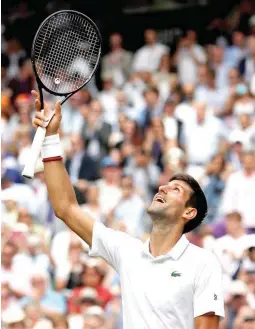  ??  ?? Novak Djokovic is looking to become the greatest Grand Slam winner of all time.