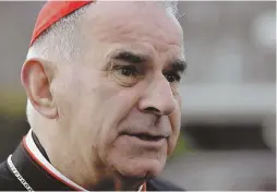  ?? AP FILE PHOTO ?? SCANDAL: The Roman Catholic Church reported yesterday that Cardinal Keith O’Brien, the first cardinal in history to recuse himself from a papal election over a personal scandal, has died at 80.