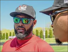  ?? Paul Buckowski / Times Union ?? Valleycats player Juan Silverio, left, said during media day on Tuesday that he’s “looking forward to having a good season.”