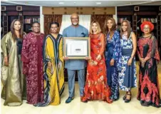  ??  ?? Mrs Lape Adebayo ( left), Justice Bisi Femi- Segun, Mrs Subu Giwa- Amu, Pastor Paul Adefarasin, Pastor Ifeanyi Adefarasin, Mrs Titi Ogunbanjo, Mrs Bolaji Agoro and Dr Alero Roberts