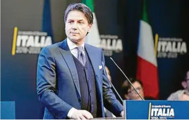  ??  ?? Giuseppe Conte, parteilose­r Juraprofes­sor, soll Italien regieren.