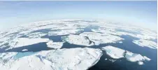  ?? THE CANADIAN PRESS FILES ?? Ice floes in Baffin Bay above the Arctic Circle, seen from the Canadian Coast Guard icebreaker Louis S. St-Laurent. A report to Congress by the U.S. Department of Defense appears to call for American ships to challenge Canadian claims in the Arctic.