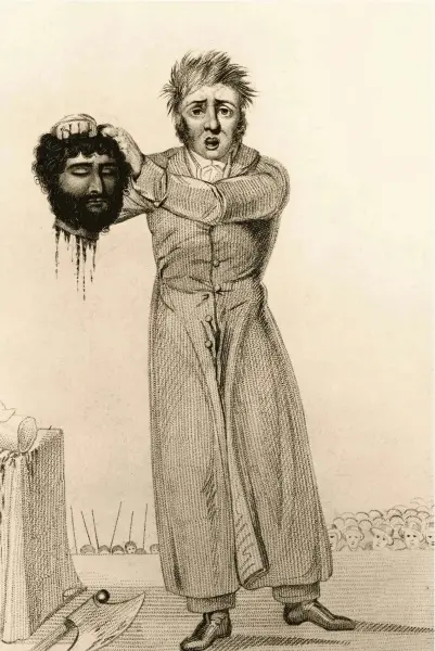  ??  ?? A contempora­ry illustrati­on depicts the gruesome fate of Jeremiah Brandreth. The leader of the uprising had tried to escape arrest before justice caught up with him