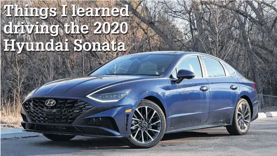  ?? CHRIS BALCERAK DRIVING.CA PHOTO ?? The 2020 Hyundai Sonata in all its glory.