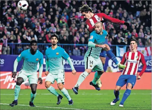  ??  ?? EN FORMA. Griezmann hizo el 1-2 del Atlético ante el Barcelona. El francés ha empezado 2017 en gran estado de forma.