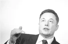  ??  ?? Elon Musk, CEO of Tesla. — AFP photo