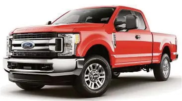  ?? Ford photos (except where noted) ?? Positioned between the base XL and the XLT, the new Super Duty STX appearance package includes chrome grille, front and rear step bumpers, cruise control, specific aluminum wheels, and AM/FM stereo with CD/MP3 player. The F-250 STX starts at $34,910.