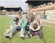  ?? ?? Hereford fans at the end of the game