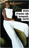  ??  ?? RIXO Frankie silk jumpsuit, £675